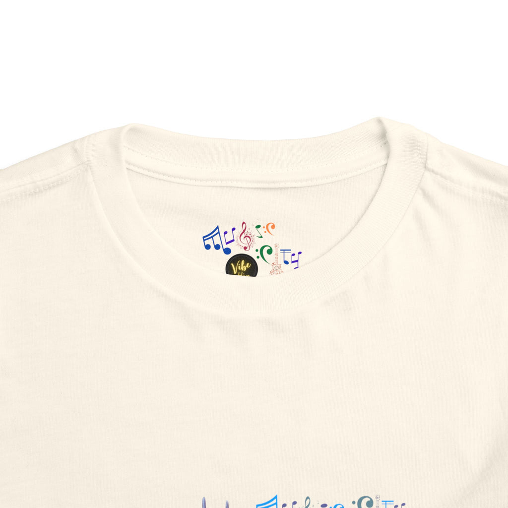 Boy's Toddler Tee with Blue MusicCityscape