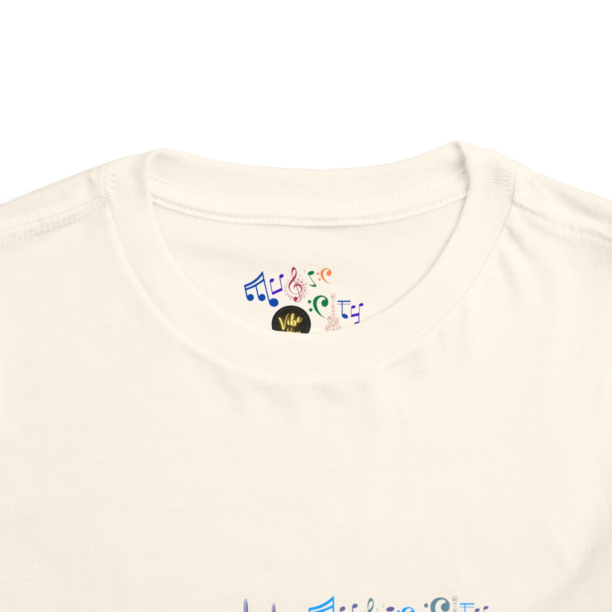 Boy's Toddler Tee with Blue MusicCityscape
