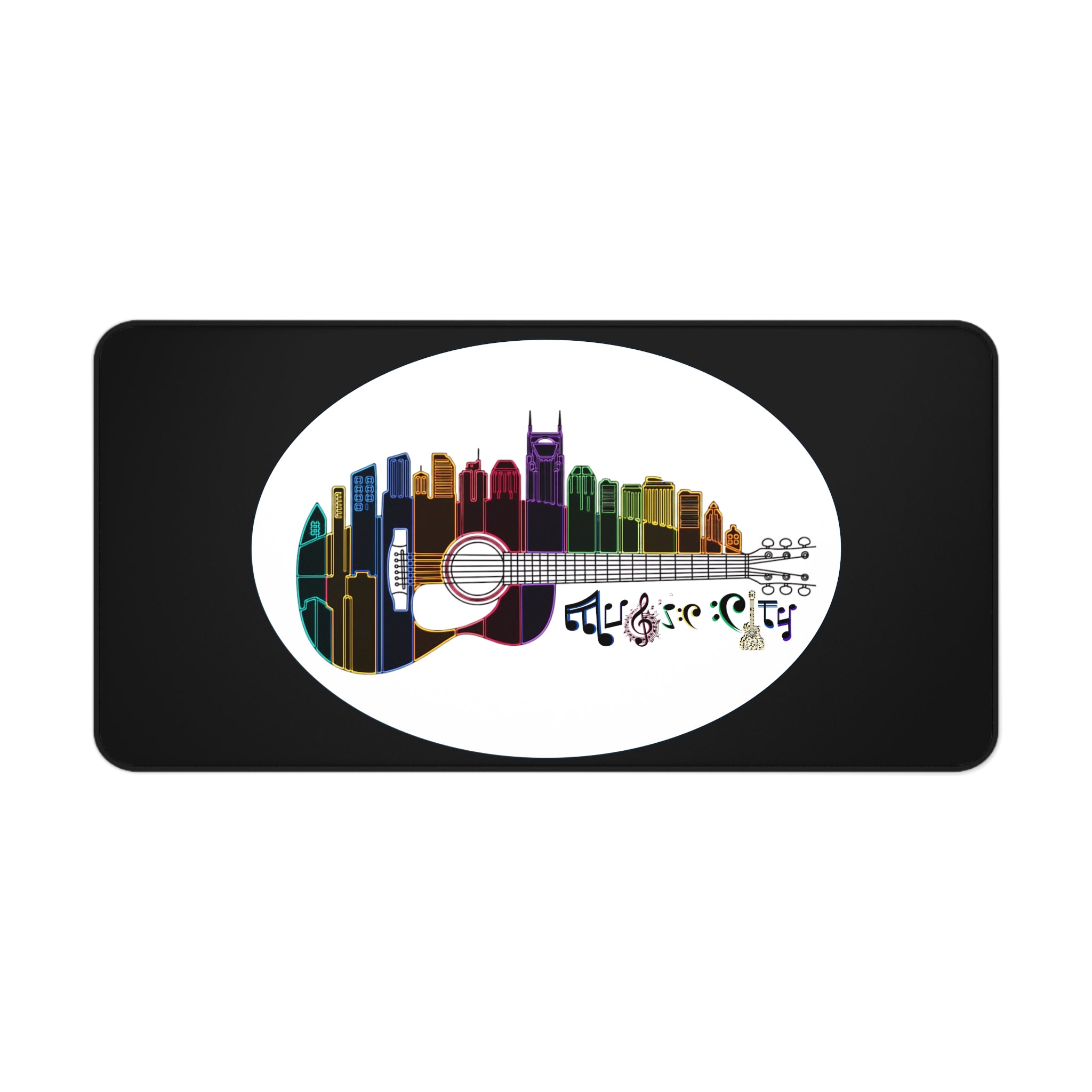 "Music City© " Guitar Skyline Desk Mat