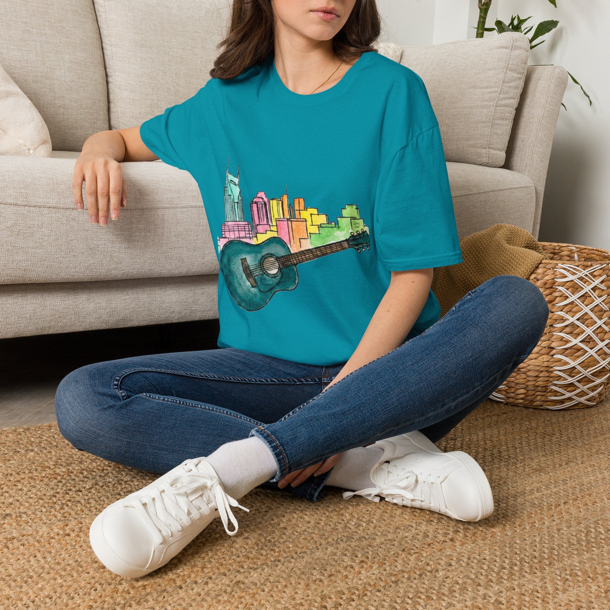 Watercolor MusicCityscape UnisexTee