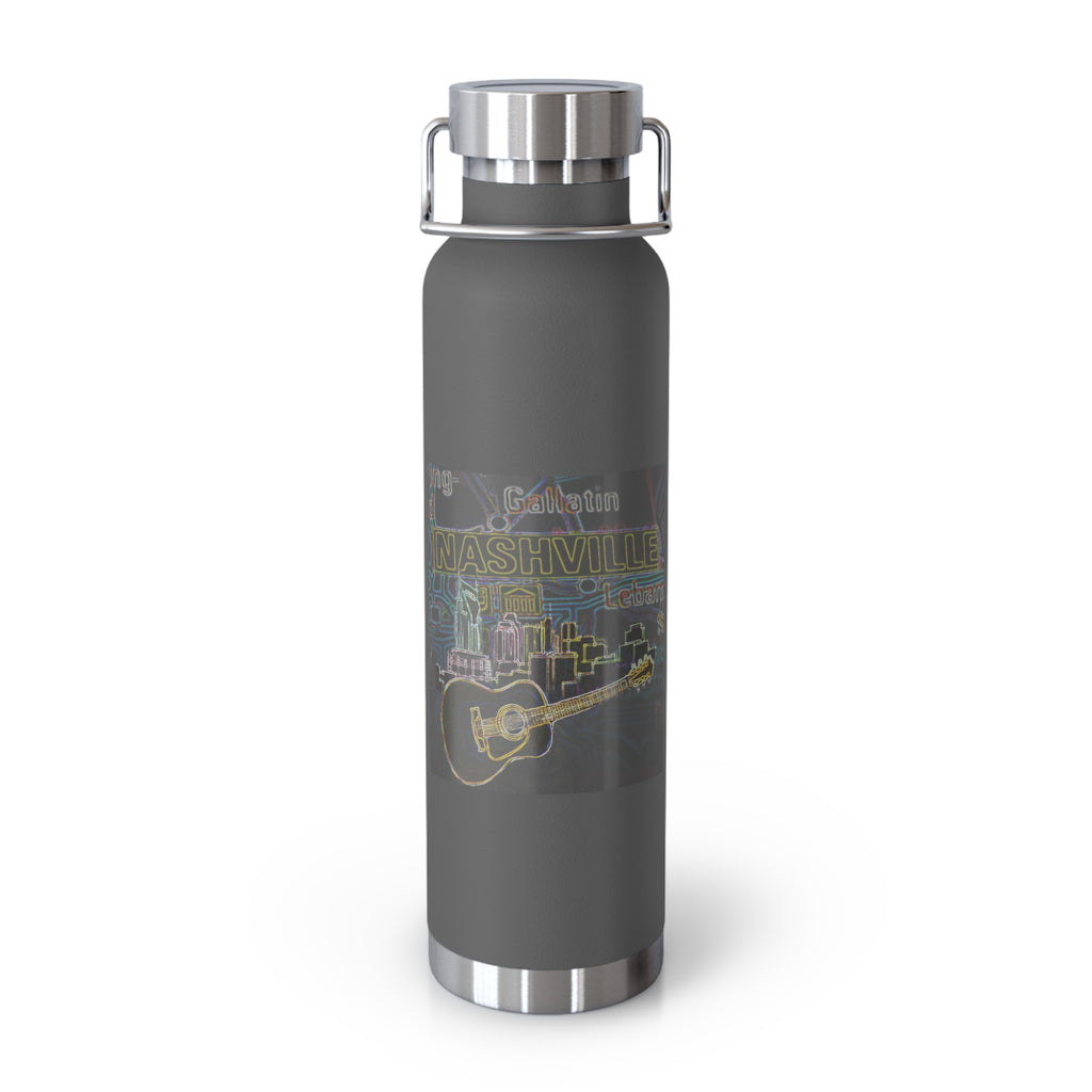 Music City Artistic Skyline Map Vacuum-Insulated Bottle