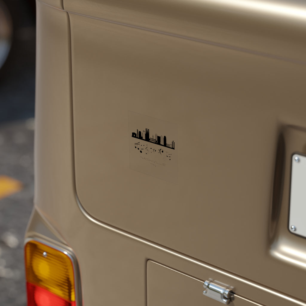 "Music City© Skyline" Transparent Sticker