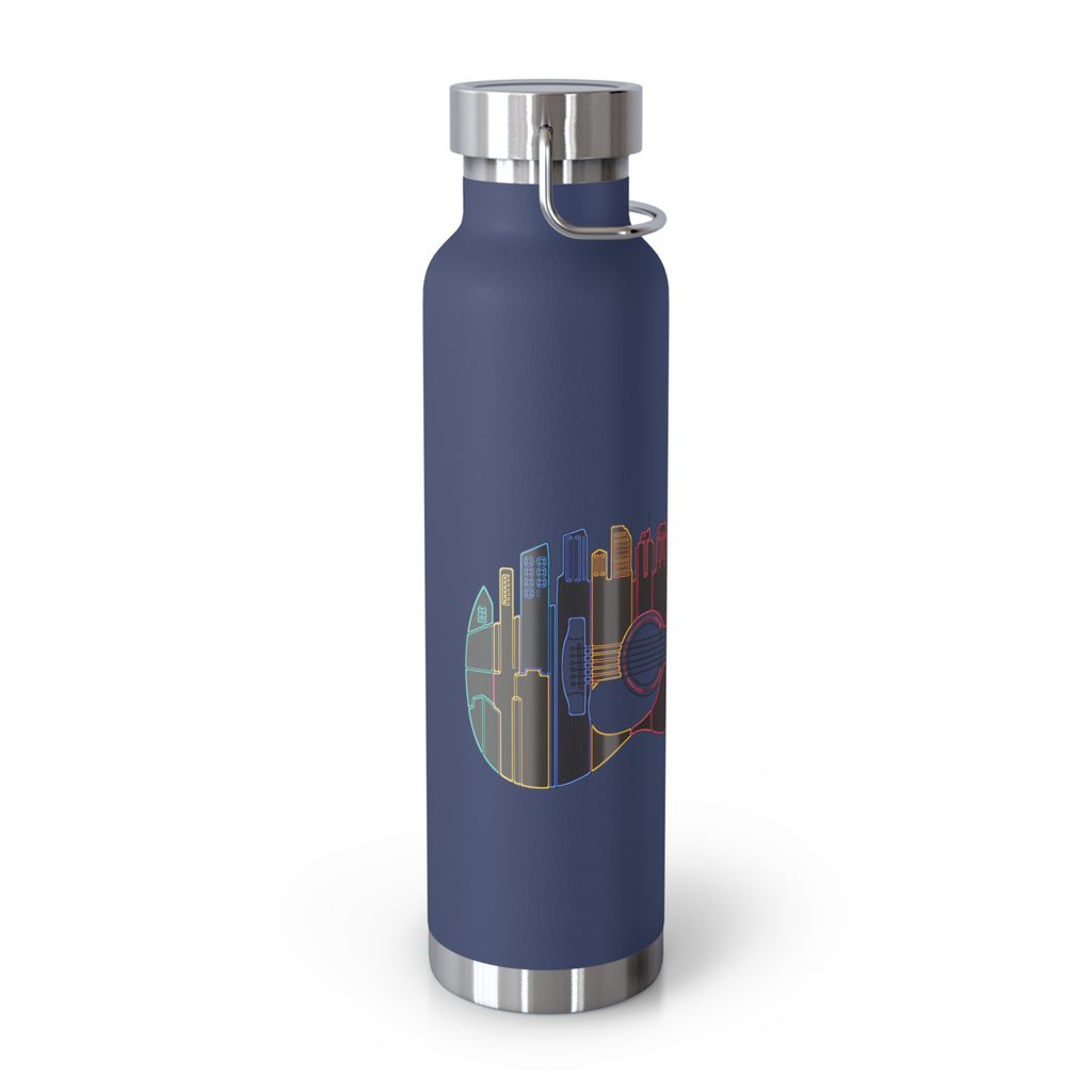 Artistic Music City Skyline Guitar Vacuum-Insulated Bottle