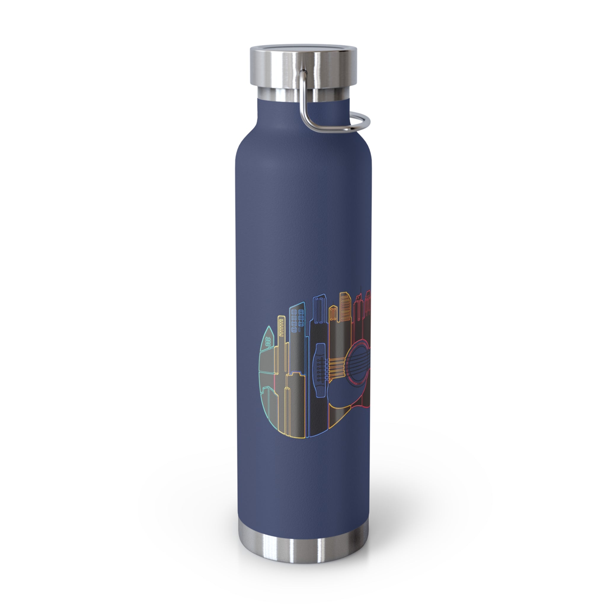 Artistic Music City Skyline Guitar Vacuum-Insulated Bottle