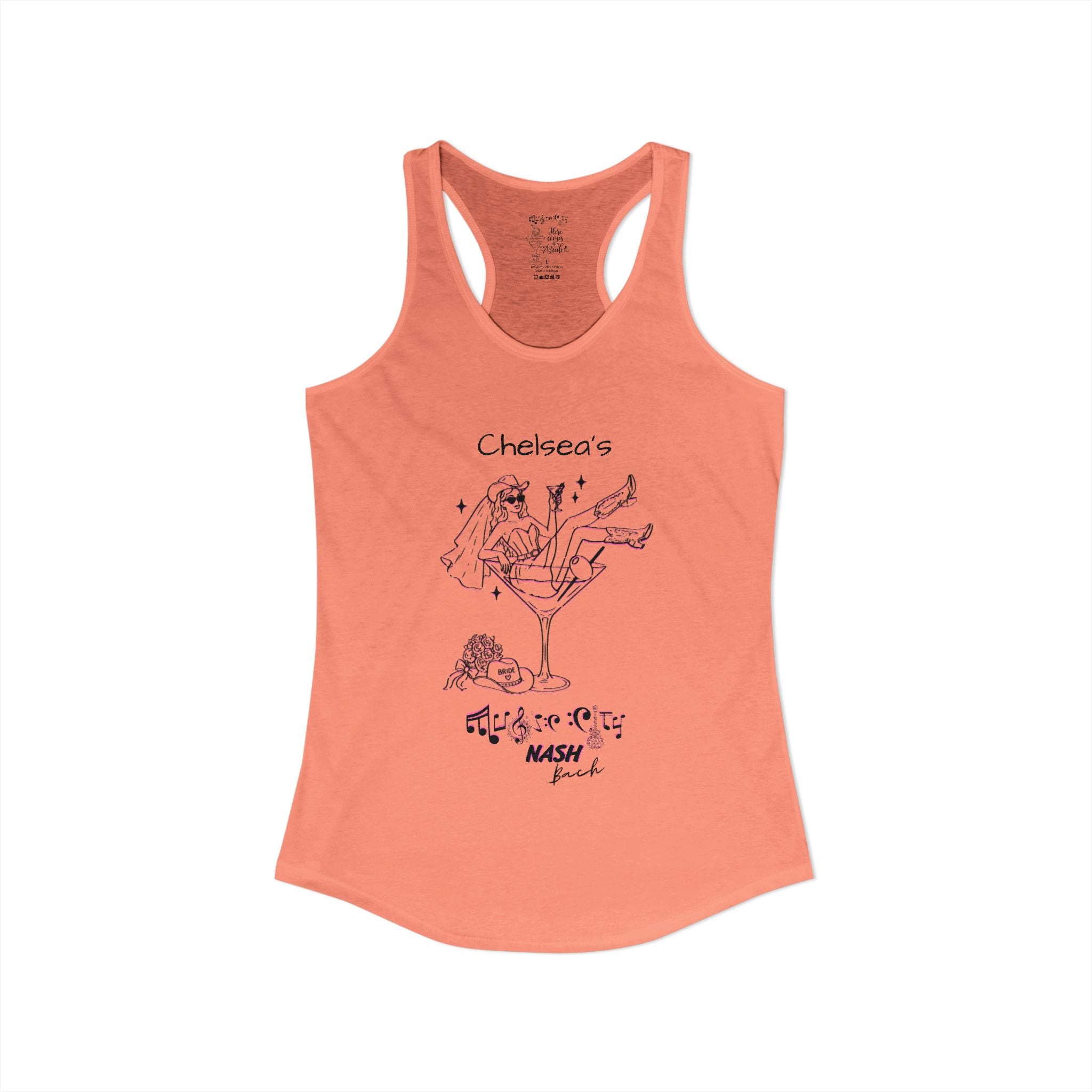 Personalized "Music City Bride Tribe Nash Bach" Racerback Tank - Bachelorette Weekend Wear