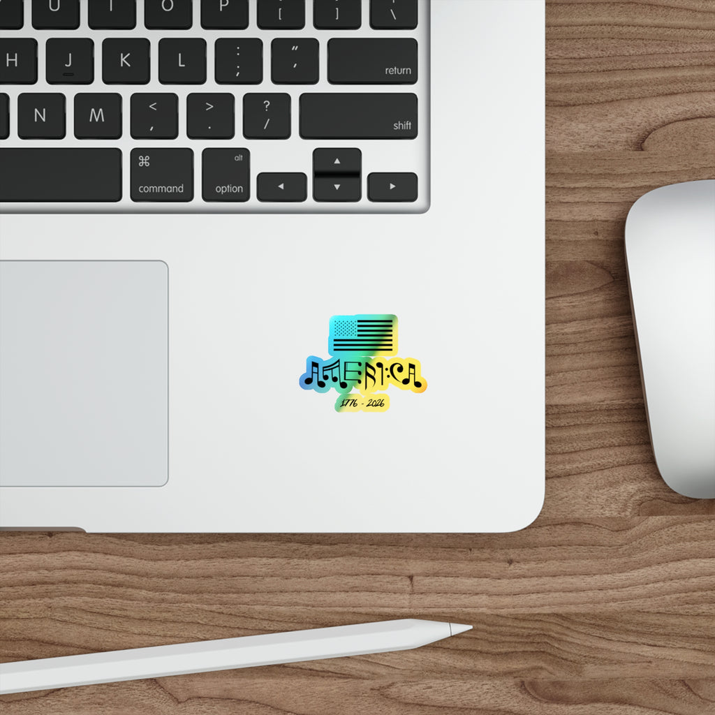"American Pride & Harmony" Holographic Sticker