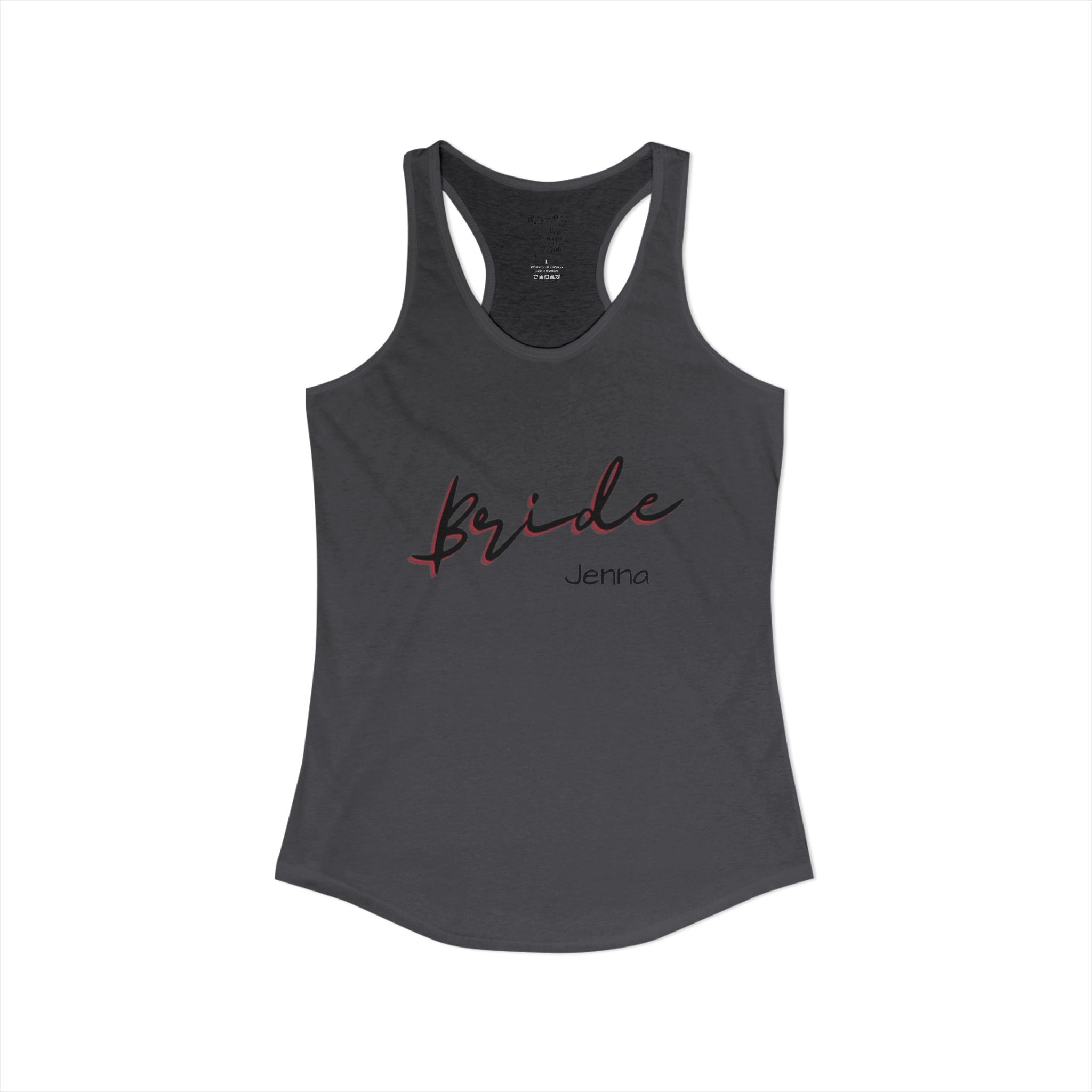 "Music City Bride Tribe" Script Racerback Tank Top - "Bride"