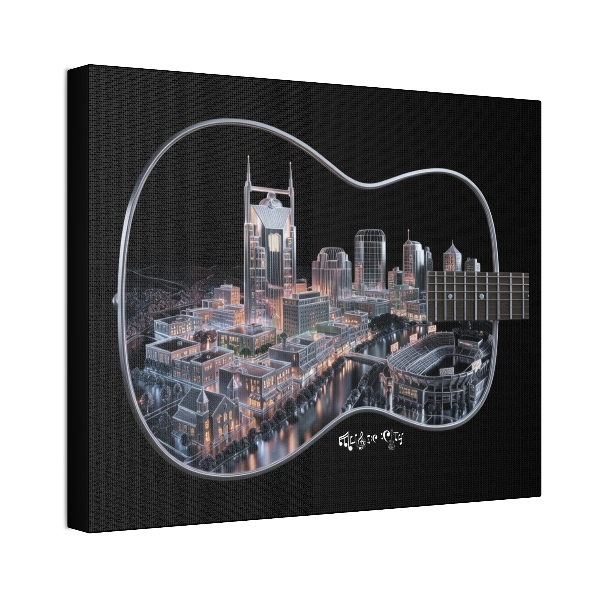 Music Cityscape Acoustic Wall Art
