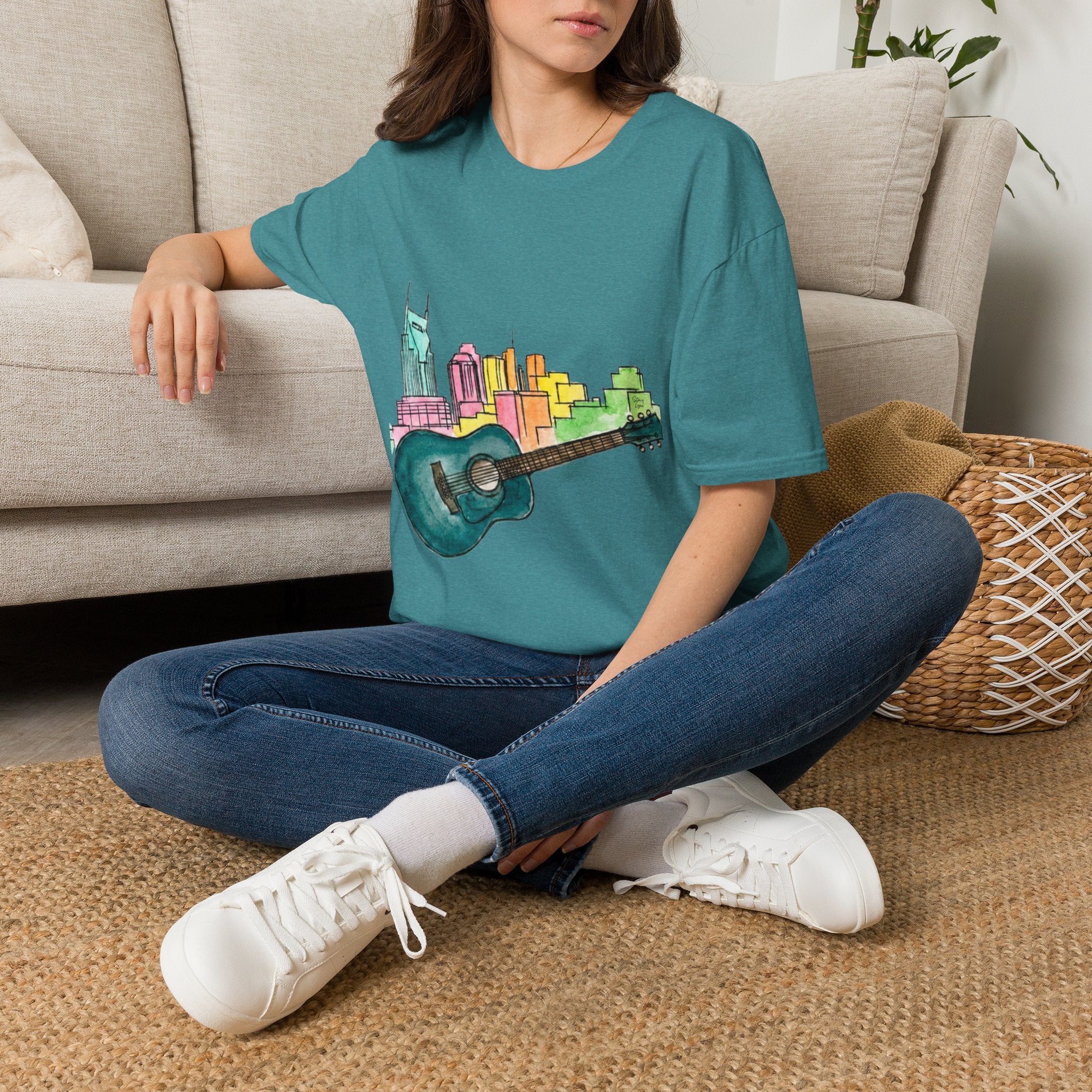 Watercolor MusicCityscape UnisexTee