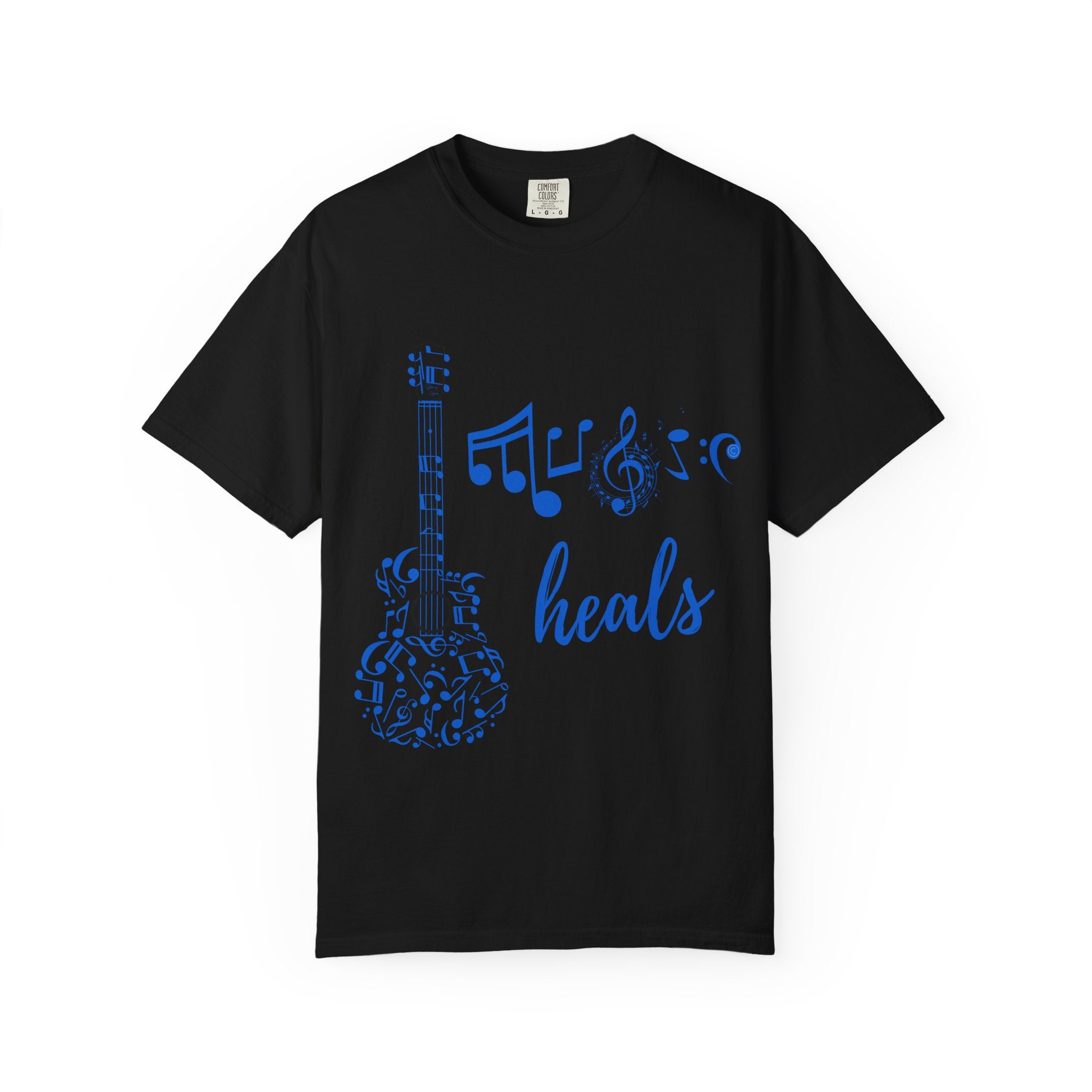 "Music Heals" Graphic Tee - Blue
