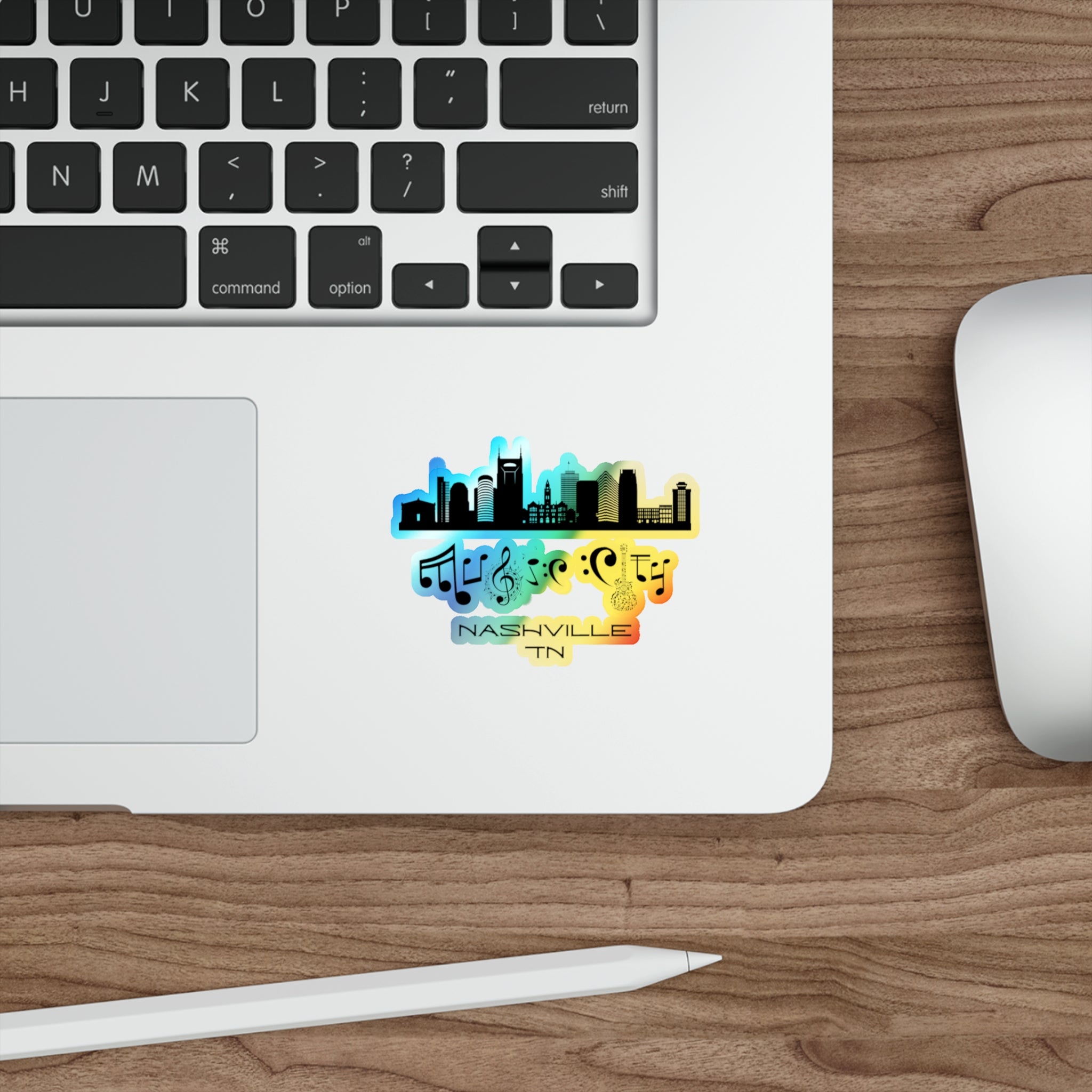 "Music City©" Skyline Holographic Sticker