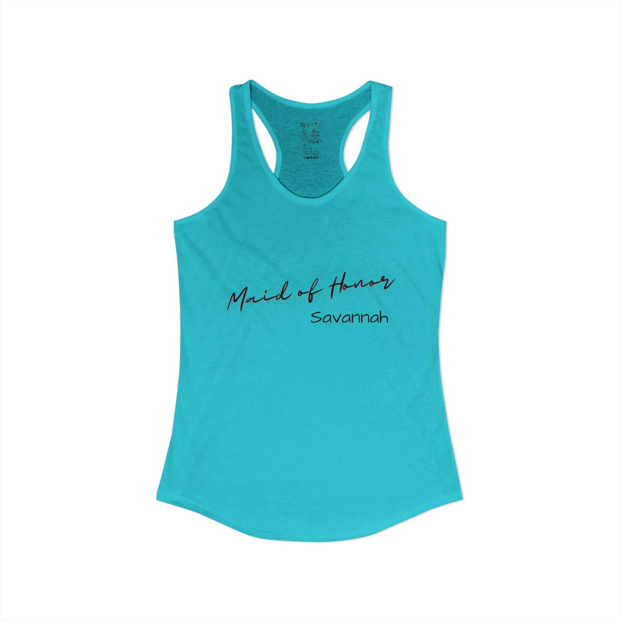 "Music City Bride Tribe" Script Racerback Tank Top "Maid of Honor" Bachelorette Weekend Attire