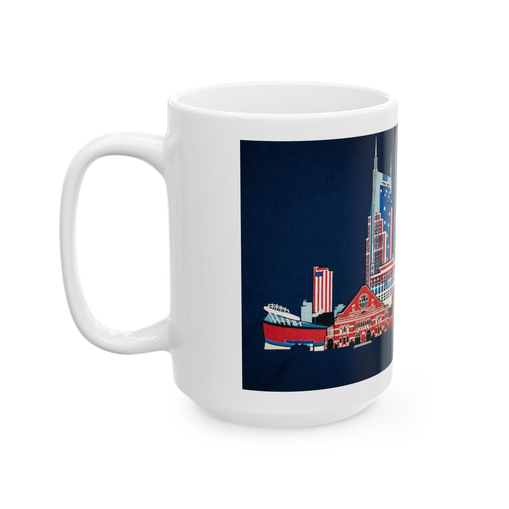 "Music City Patriotic Panorama" Ceramic Coffee Mug