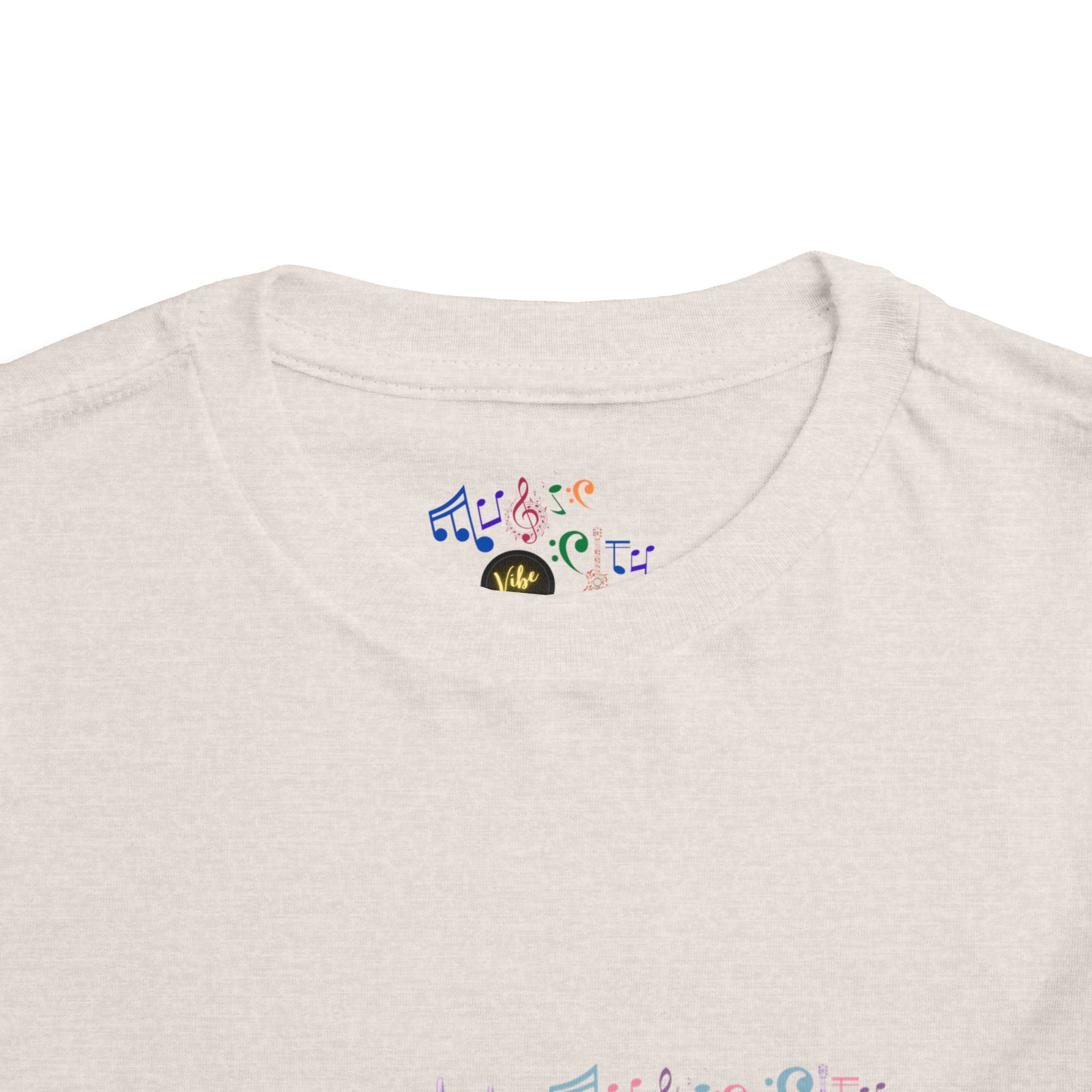 Girl's Toddler Tee with Pastel MusicCityscape