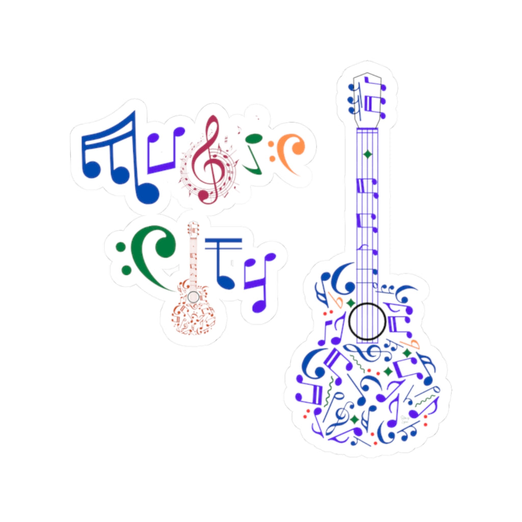 "Music City© Guitar" Kiss-Cut Stickers