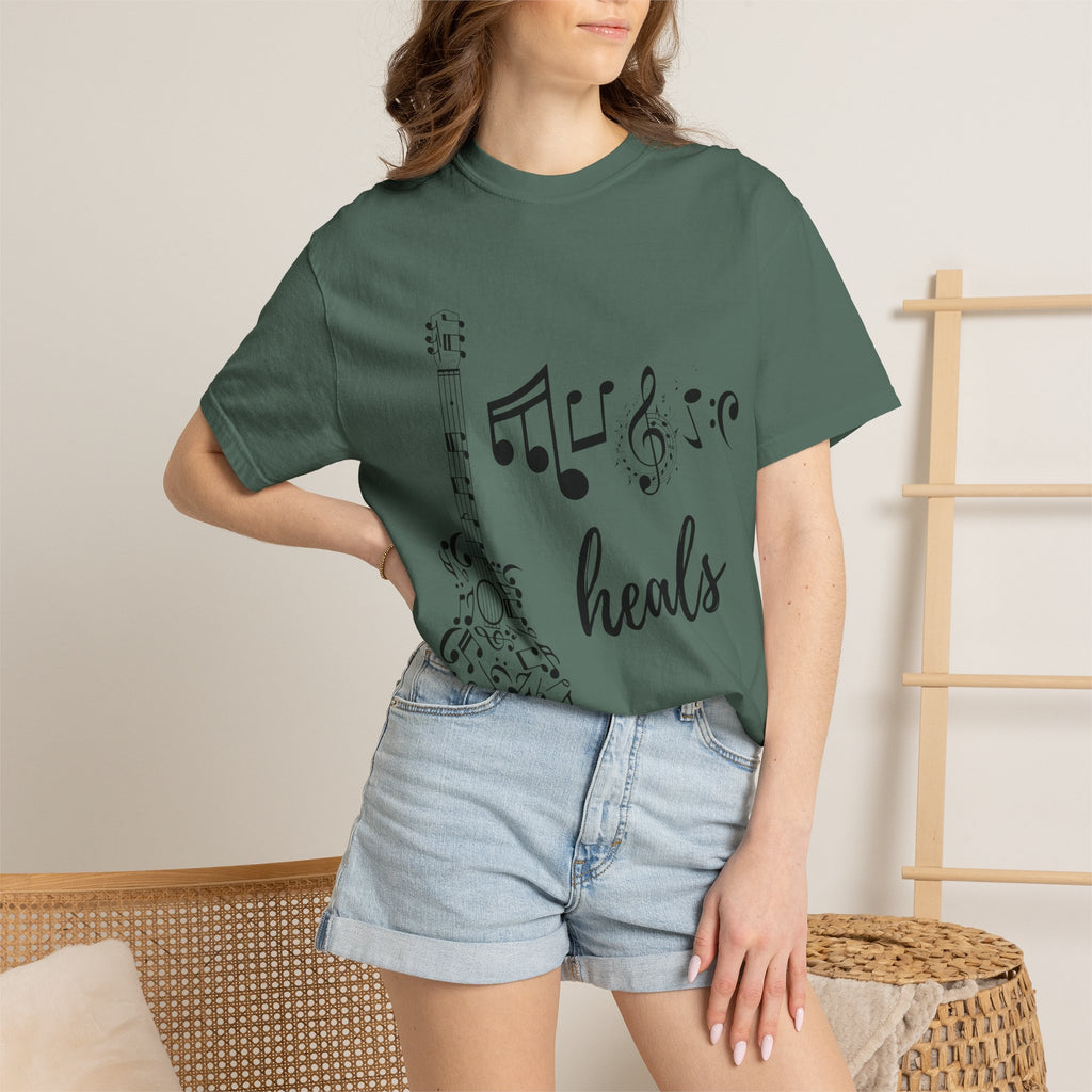 "Music Heals" Graphic Tee - Black