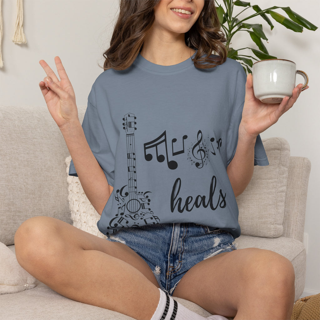 "Music Heals" Graphic Tee - Black