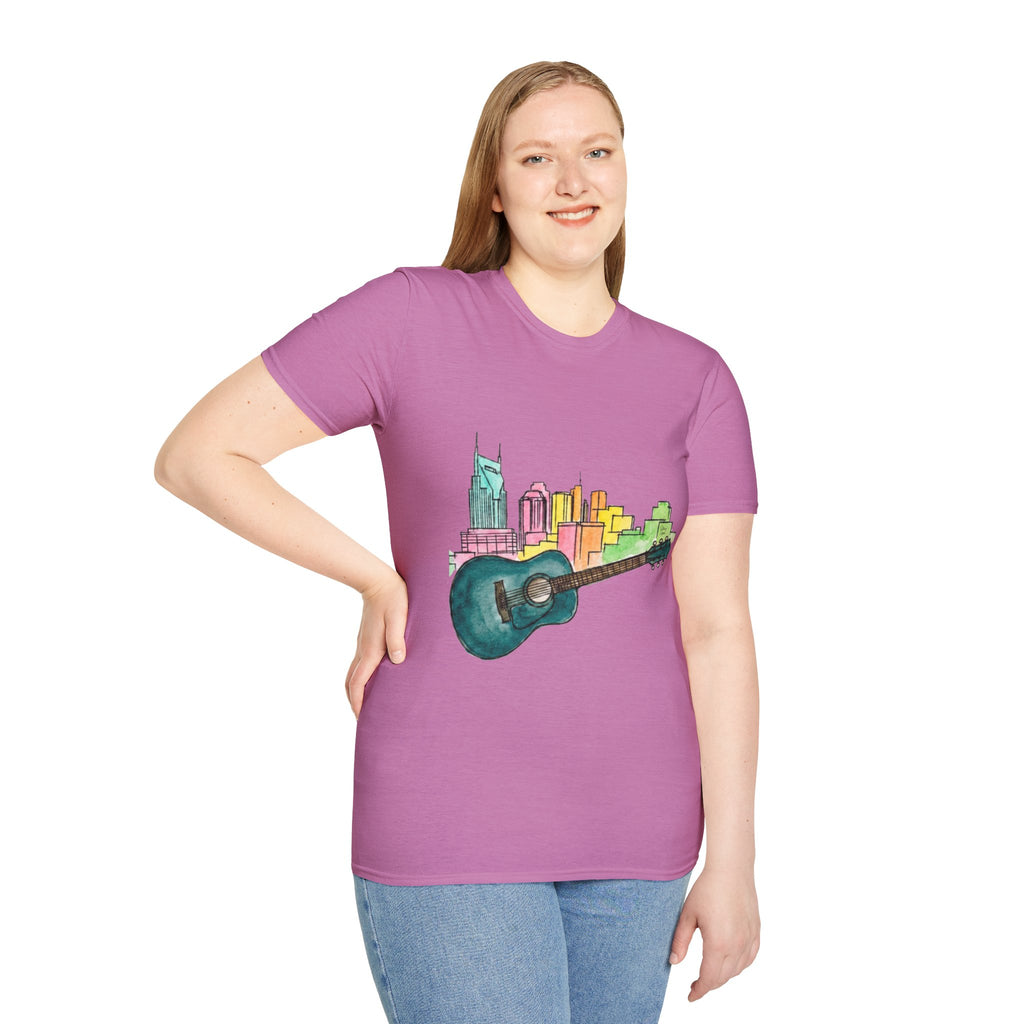 Watercolor MusicCityscape UnisexTee