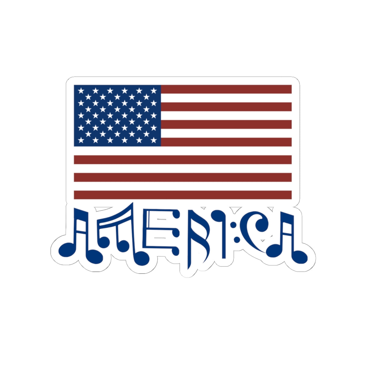 "Classic American Cadence" Kiss-Cut Sticker