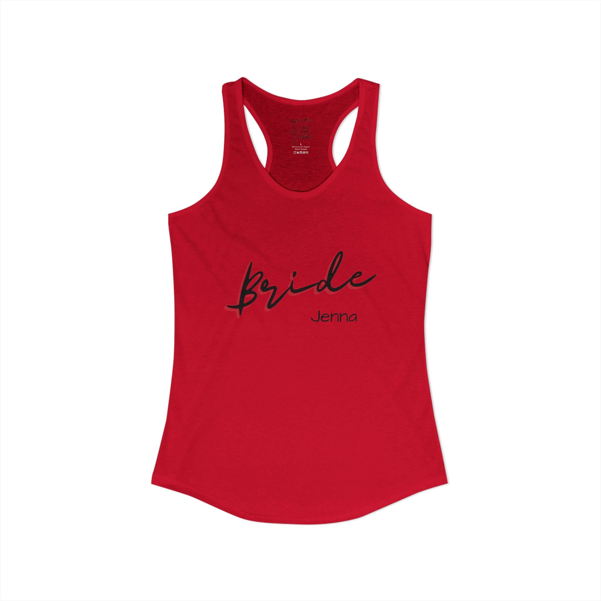 "Music City Bride Tribe" Script Racerback Tank Top - "Bride"