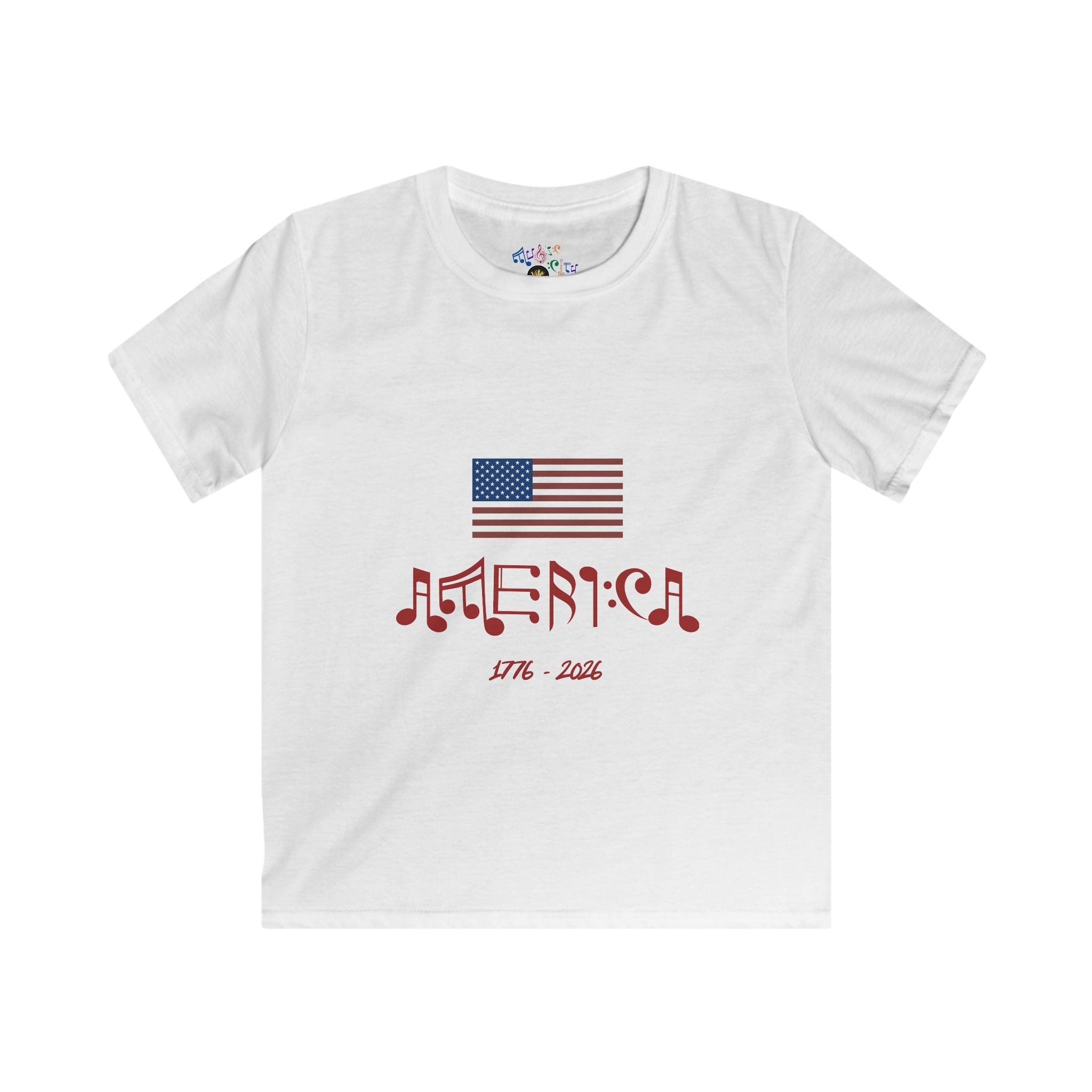 America Flag 1776–2026 Kids' Tee