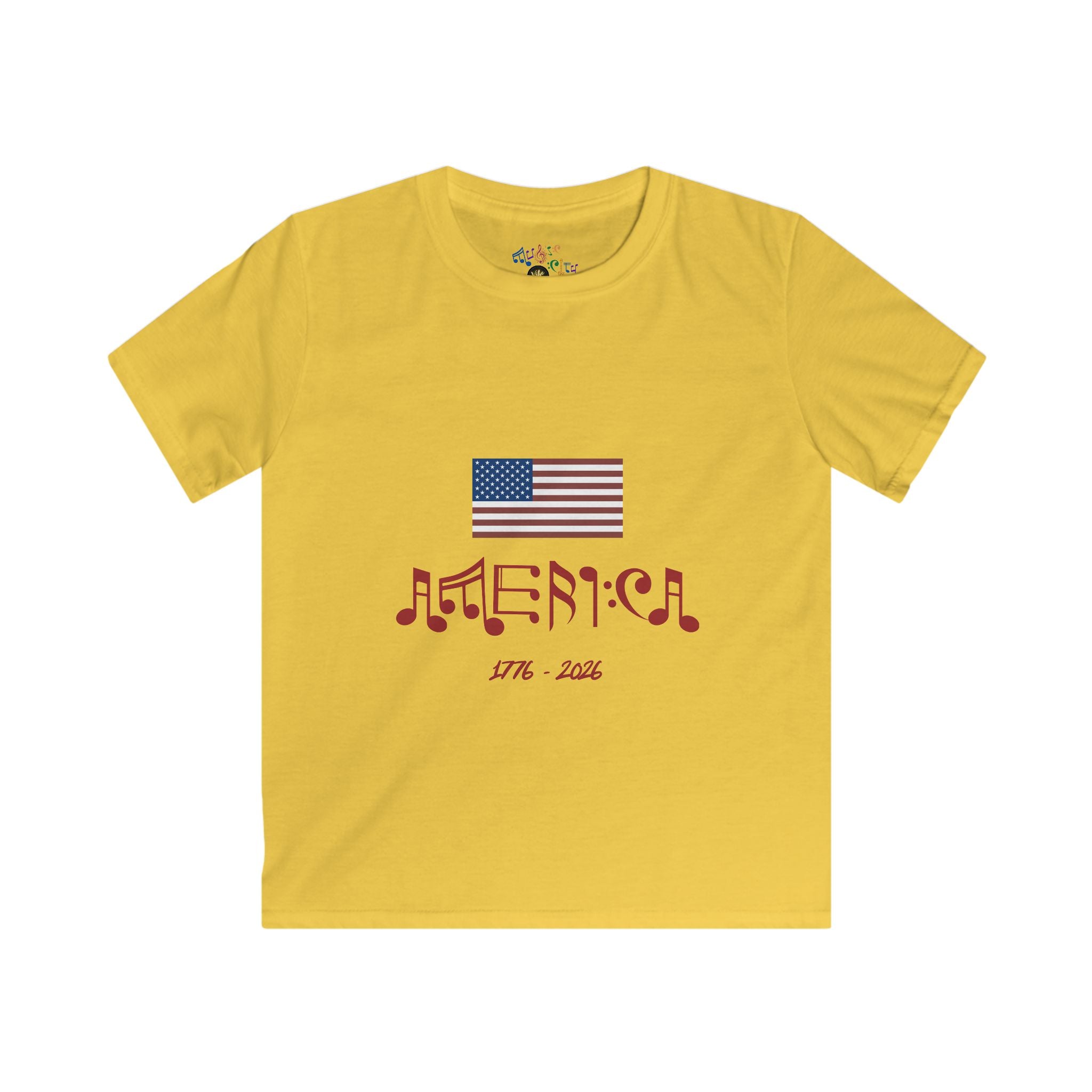 America Flag 1776–2026 Kids' Tee
