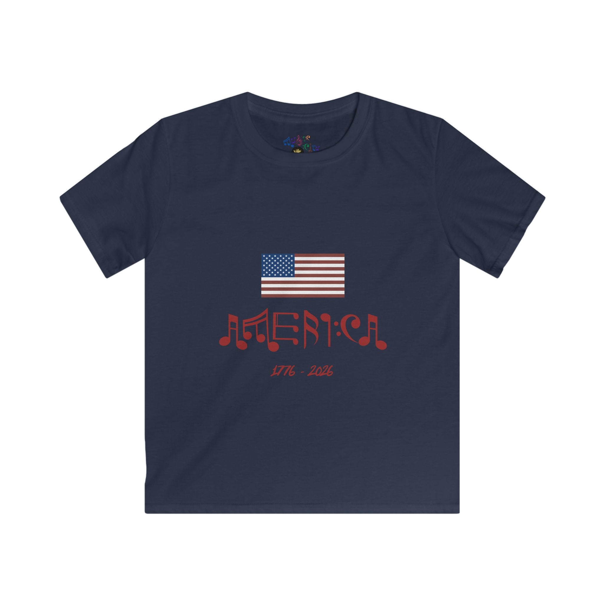 America Flag 1776–2026 Kids' Tee