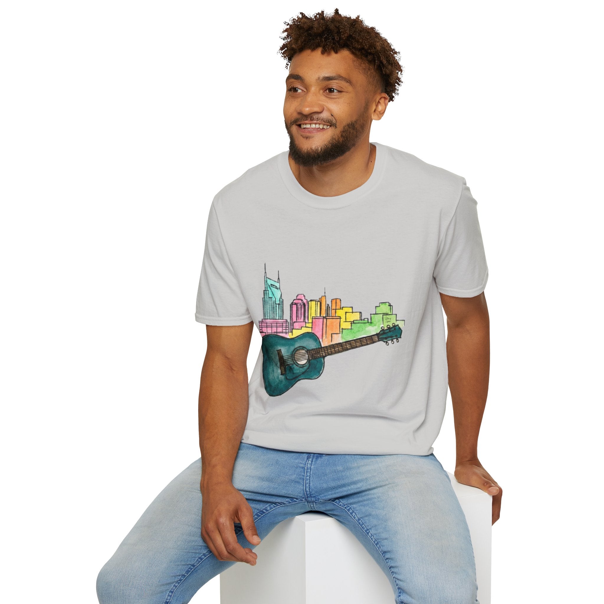 Watercolor MusicCityscape UnisexTee