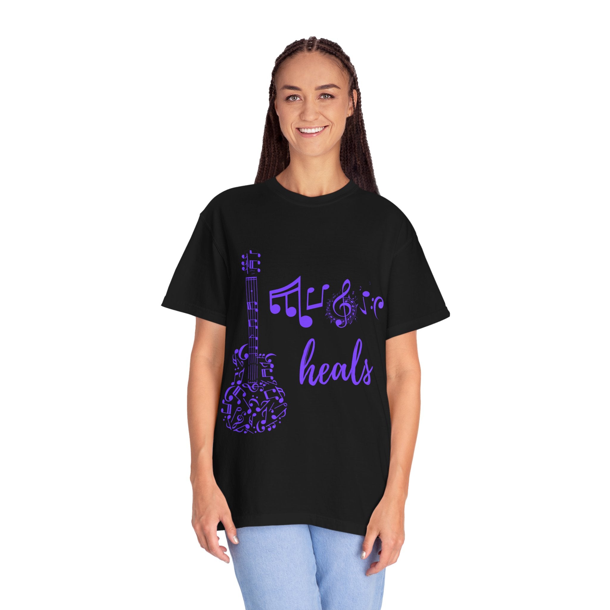 "Music Heals" Graphic Tee - Purple