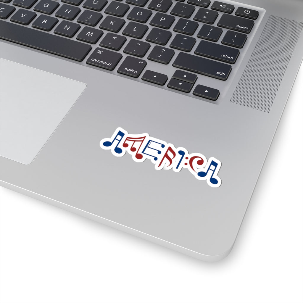 "America" Musical Notes Kiss-Cut Sticker