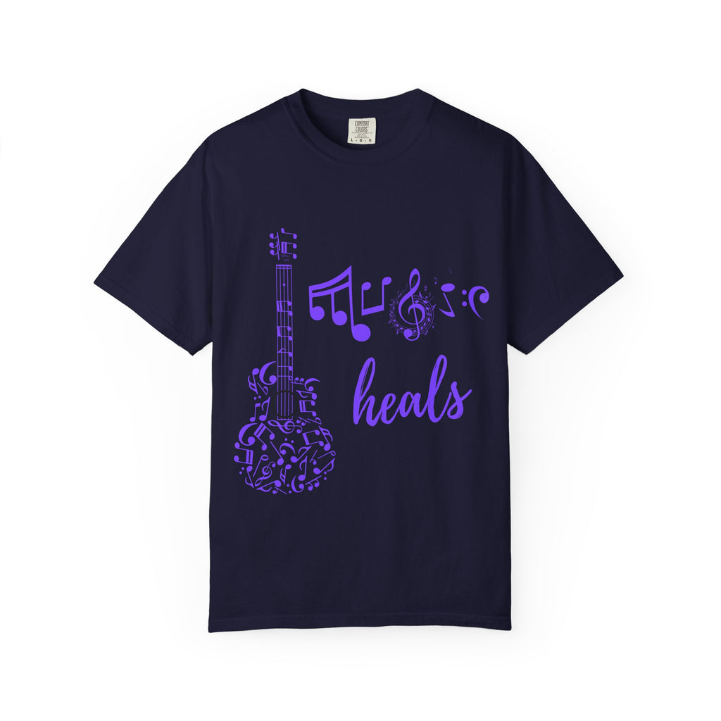 "Music Heals" Graphic Tee - Purple