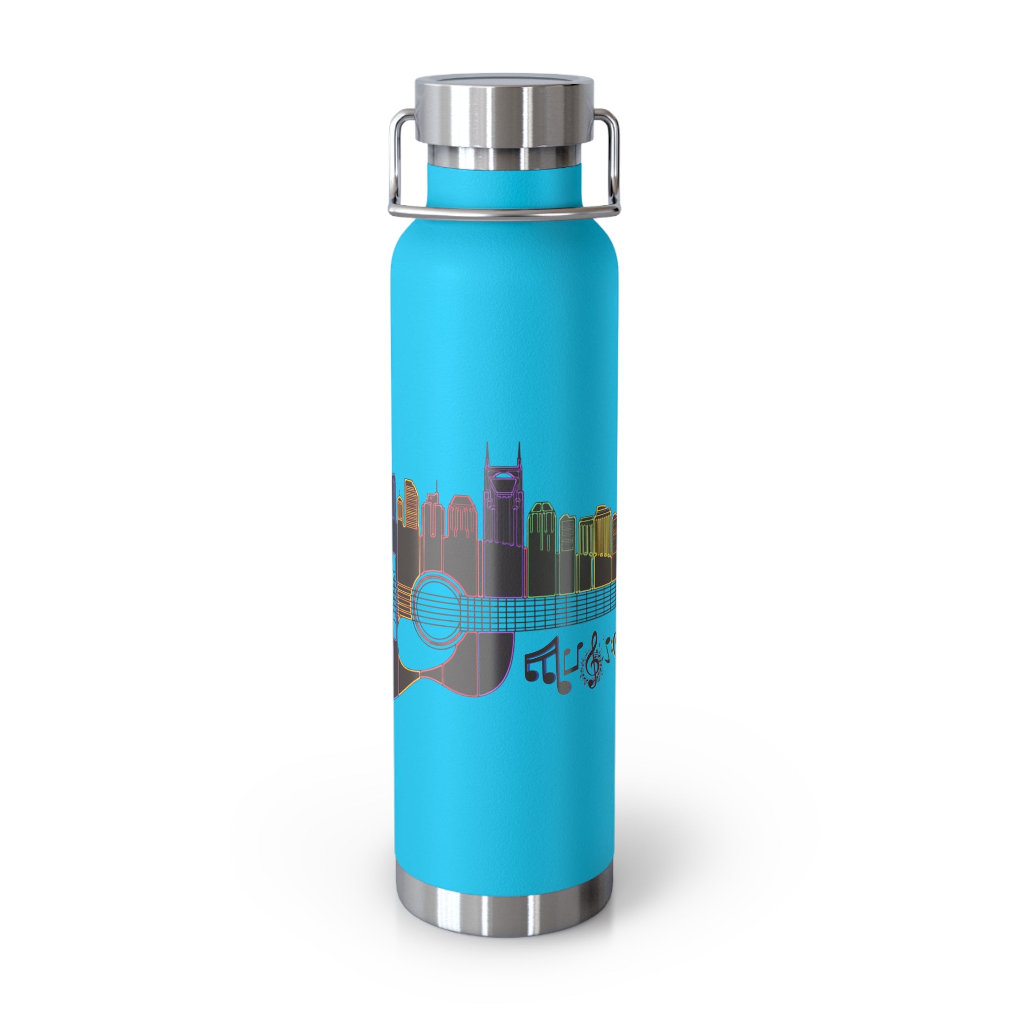 Artistic Music City Skyline Guitar Vacuum-Insulated Bottle