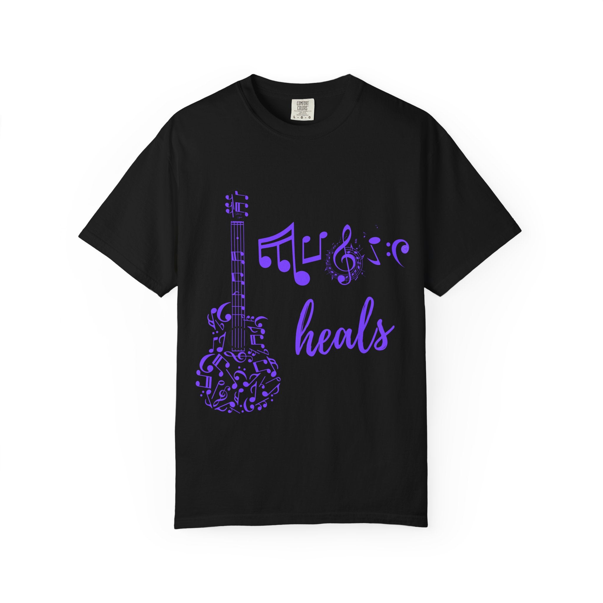 "Music Heals" Graphic Tee - Purple
