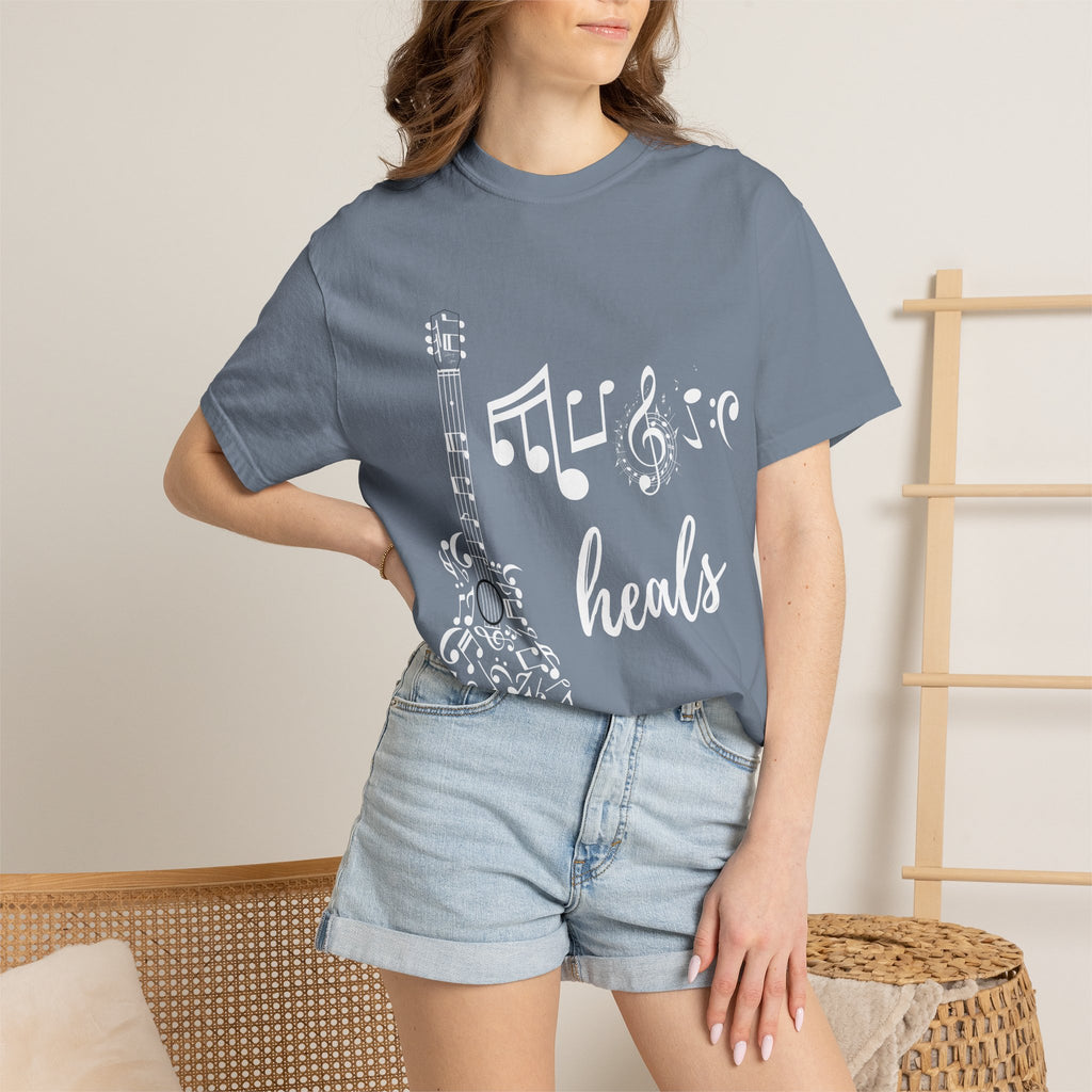 "Music Heals" Graphic Tee - White