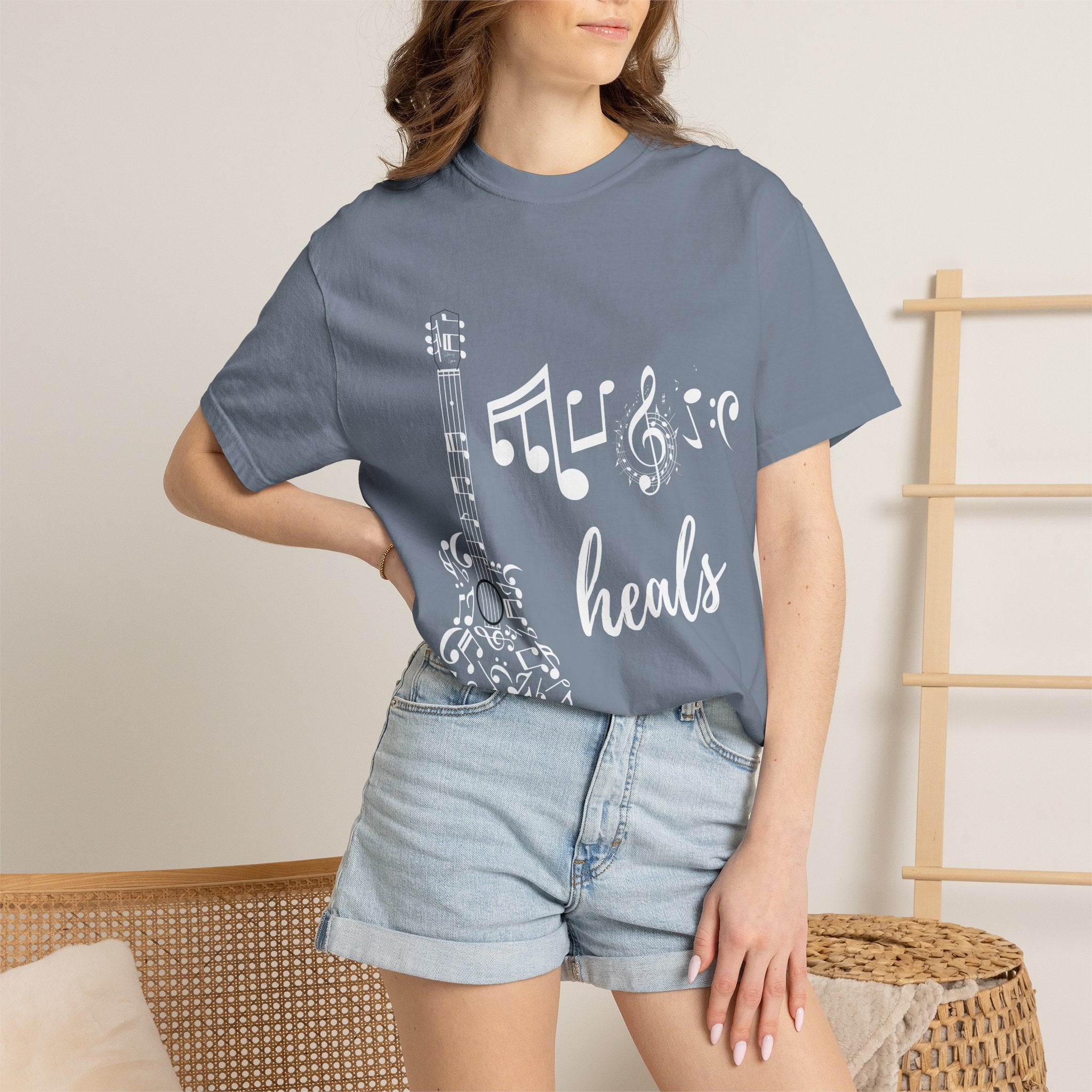 "Music Heals" Graphic Tee - White