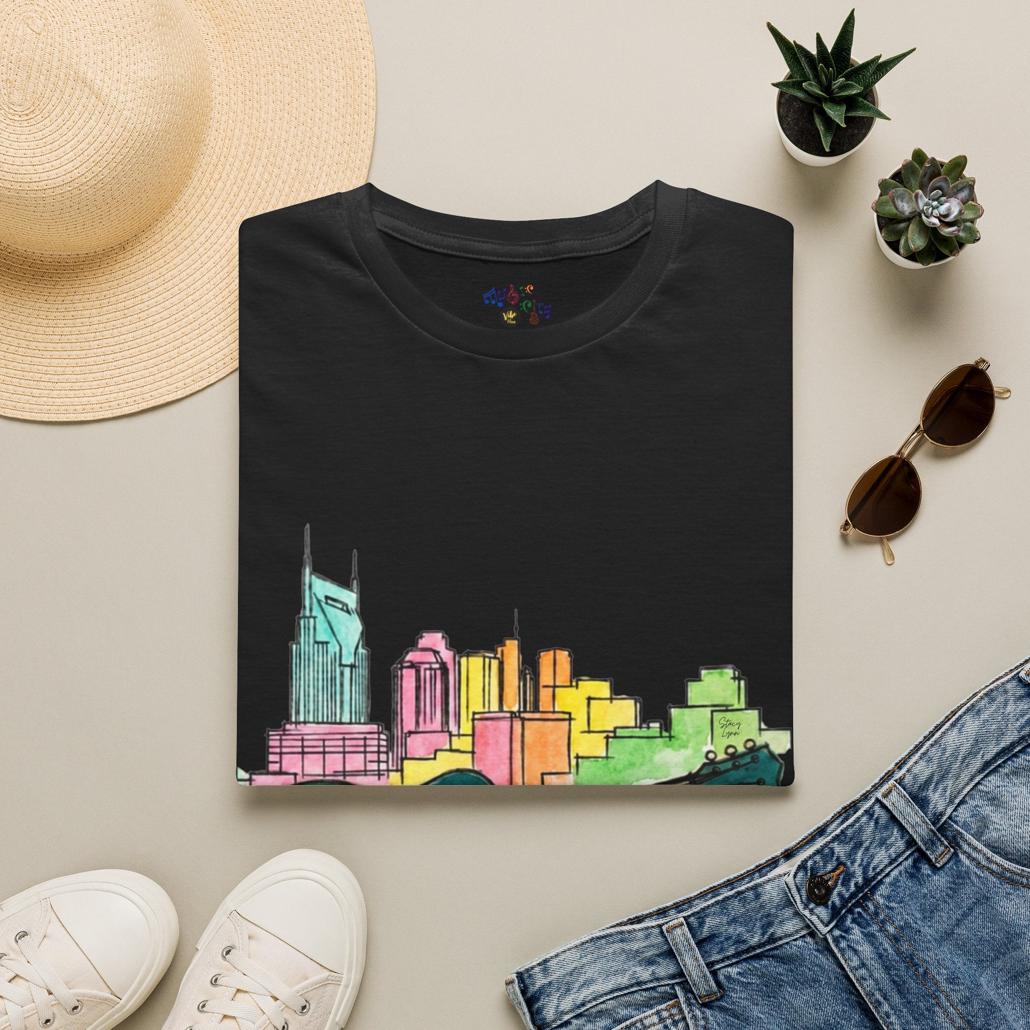 Watercolor MusicCityscape UnisexTee