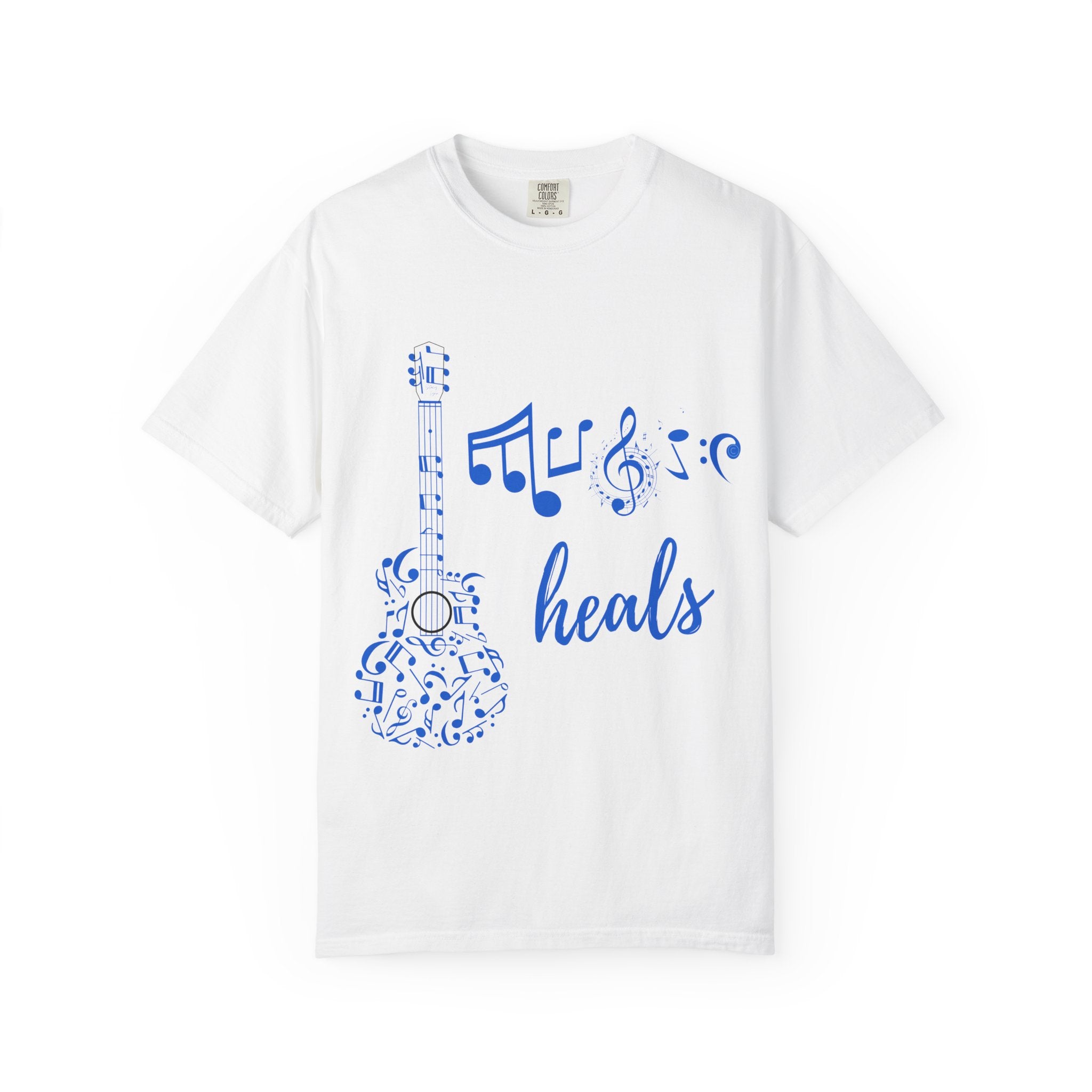 "Music Heals" Graphic Tee - Blue