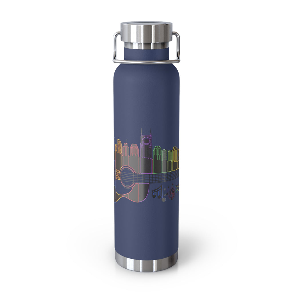 Artistic Music City Skyline Guitar Vacuum-Insulated Bottle