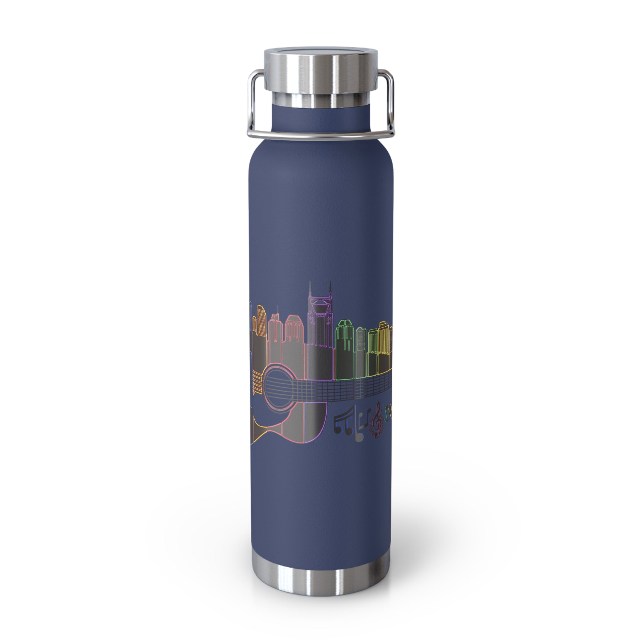 Artistic Music City Skyline Guitar Vacuum-Insulated Bottle