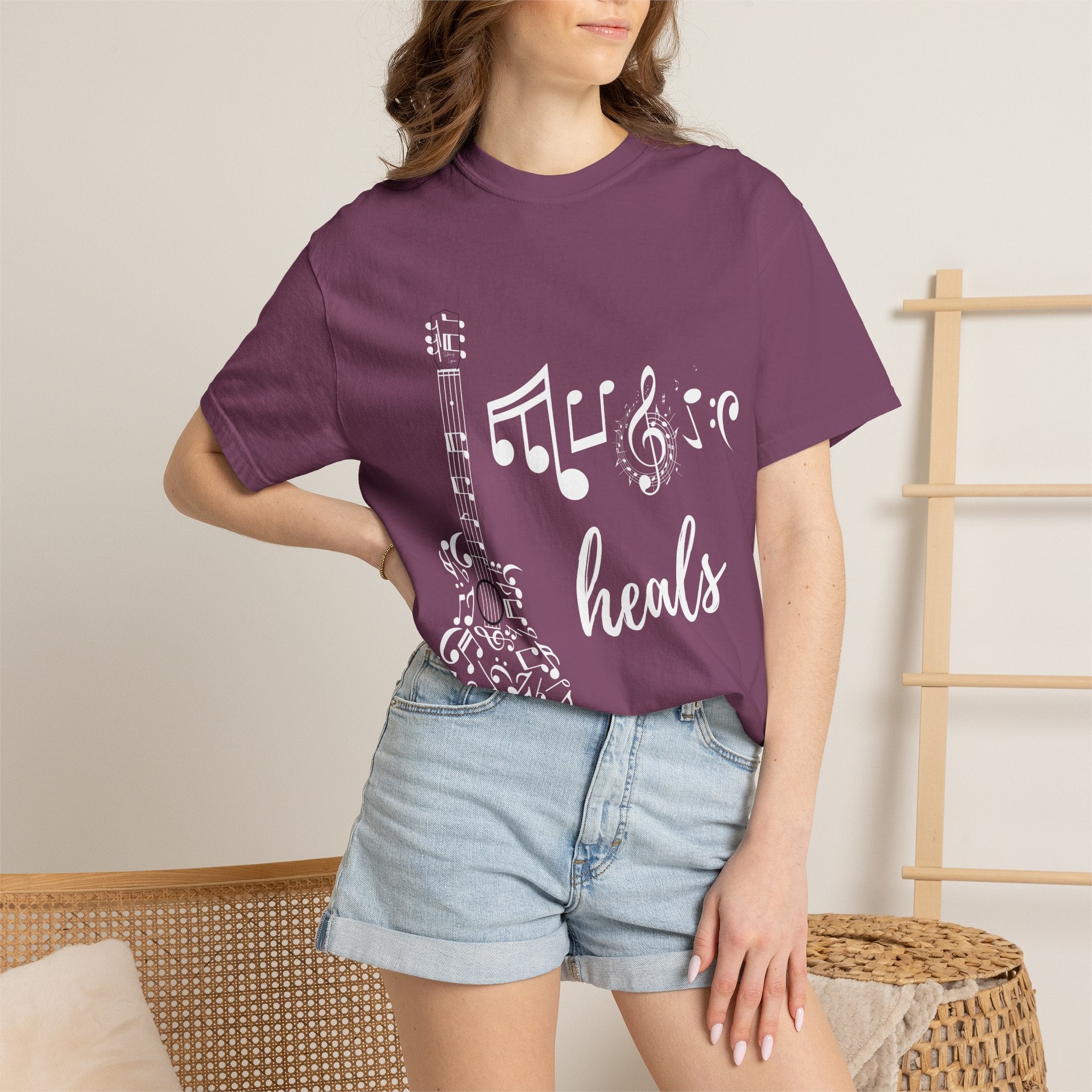 "Music Heals" Graphic Tee - White