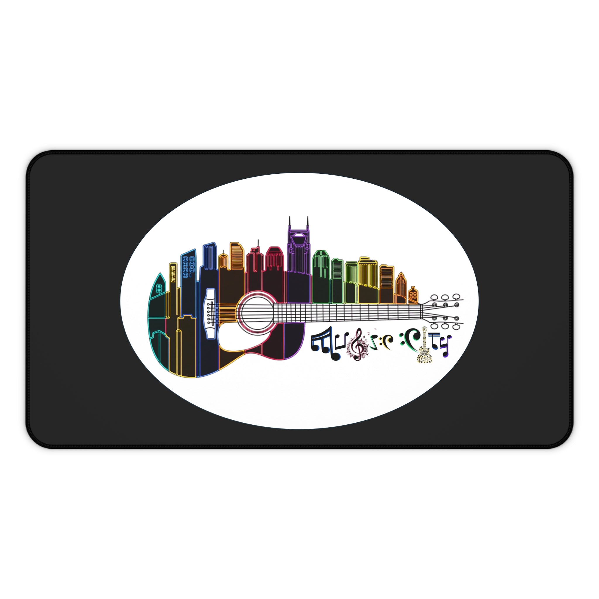 "Music City© " Guitar Skyline Desk Mat