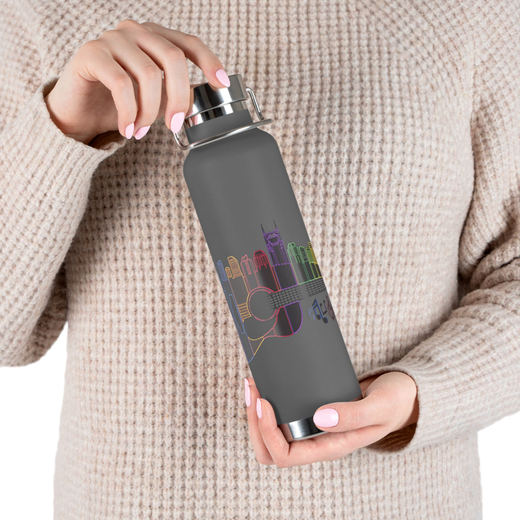 Artistic Music City Skyline Guitar Vacuum-Insulated Bottle