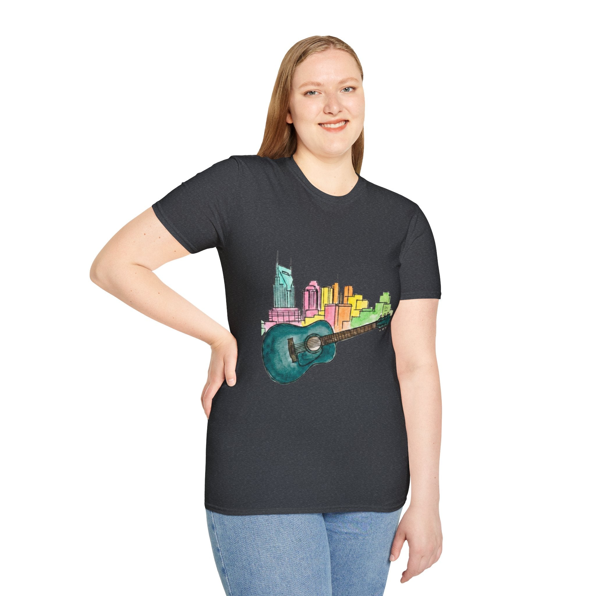 Watercolor MusicCityscape UnisexTee