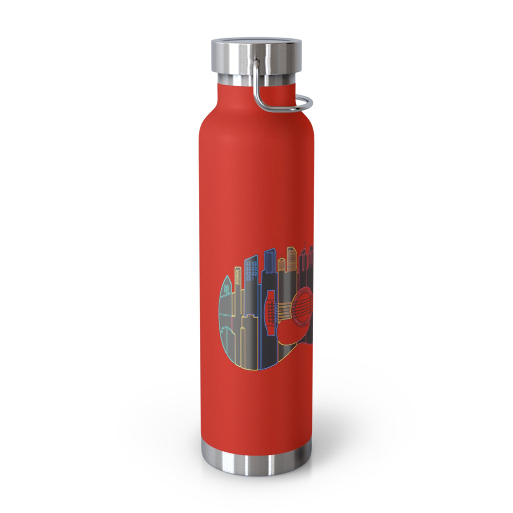 Artistic Music City Skyline Guitar Vacuum-Insulated Bottle