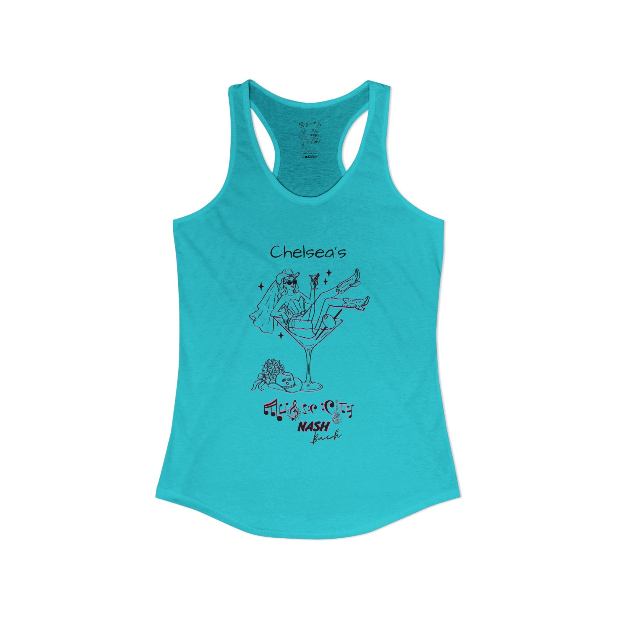 Personalized "Music City Bride Tribe Nash Bach" Racerback Tank - Bachelorette Weekend Wear