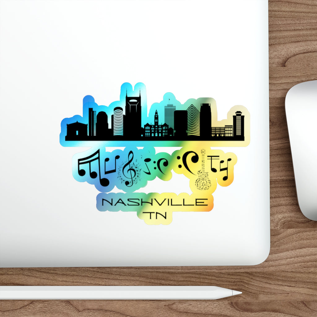 "Music City©" Skyline Holographic Sticker