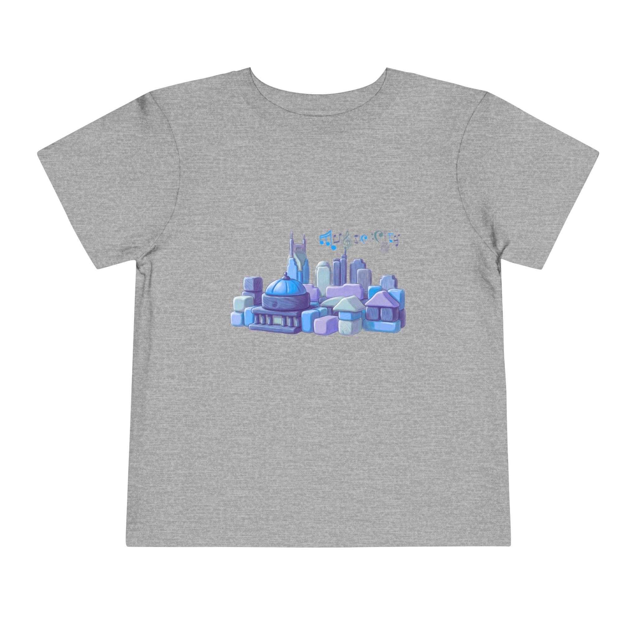 Boy's Toddler Tee with Blue MusicCityscape