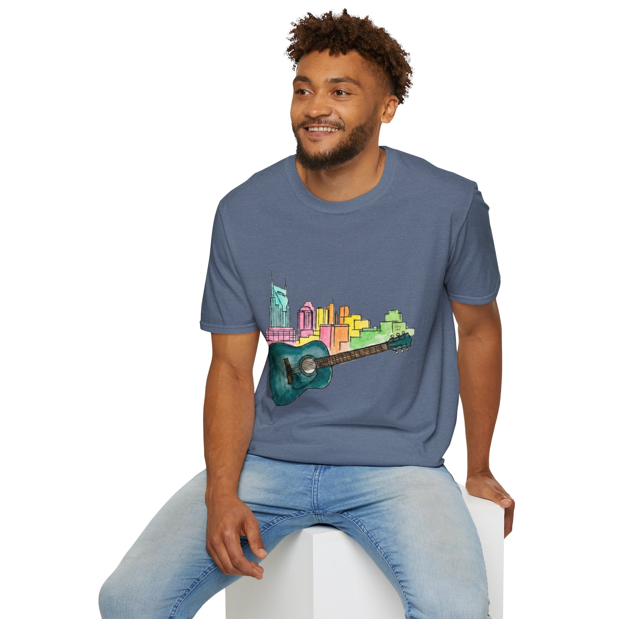 Watercolor MusicCityscape UnisexTee
