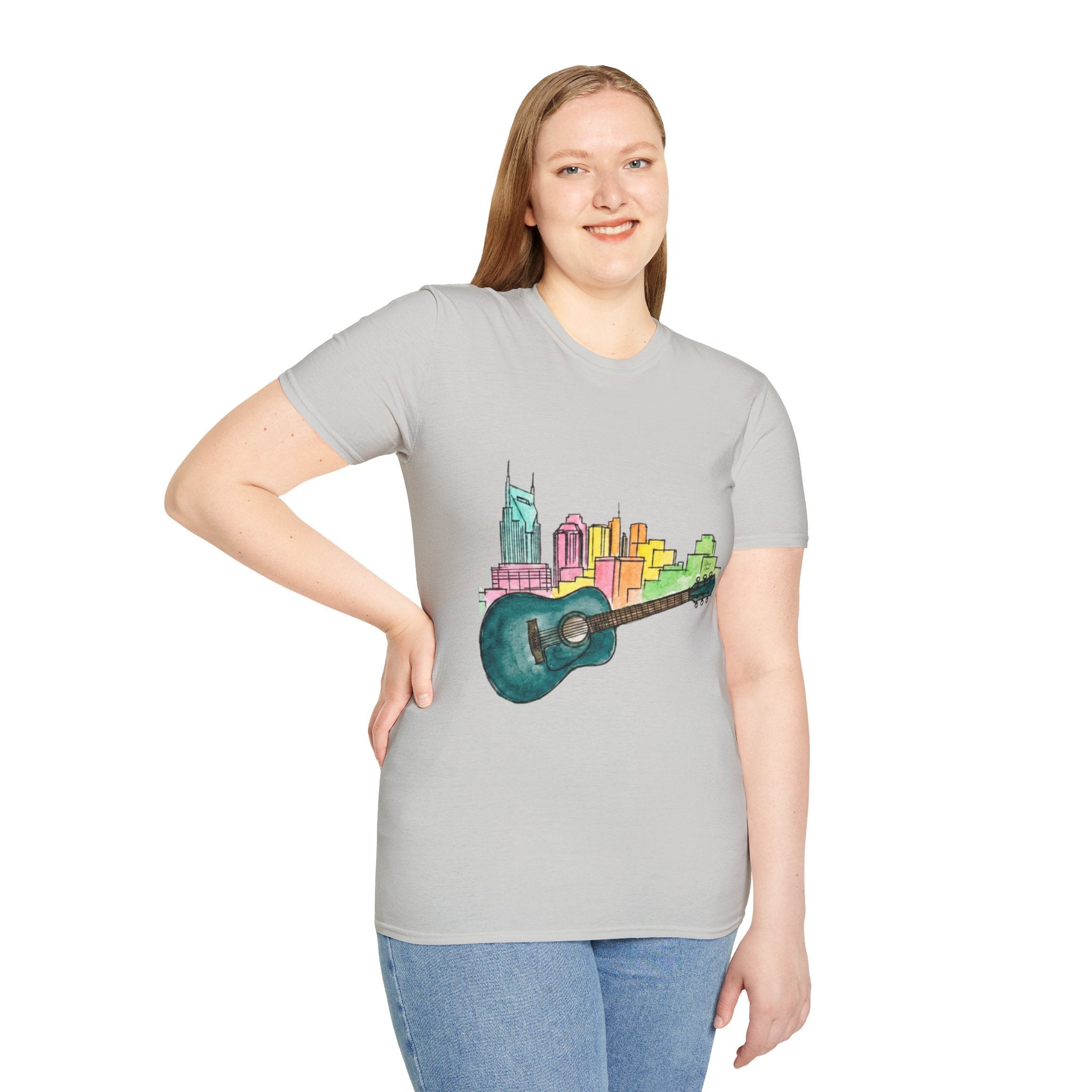 Watercolor MusicCityscape UnisexTee
