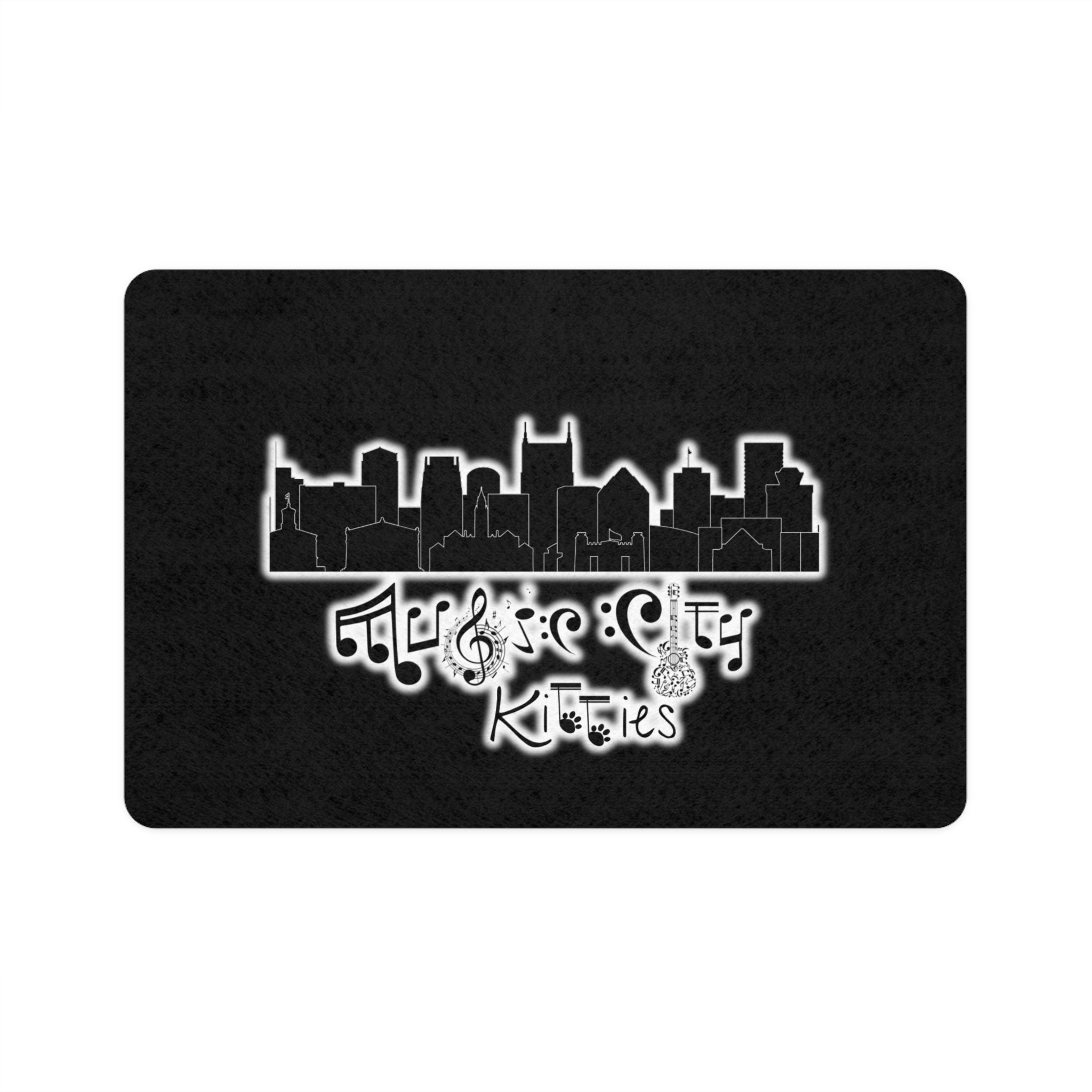 "Music City© Kitties" Non-Slip Pet Food Mat